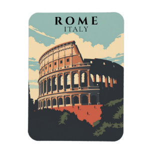 Imán Retro Roma Italia Colosseo clásico