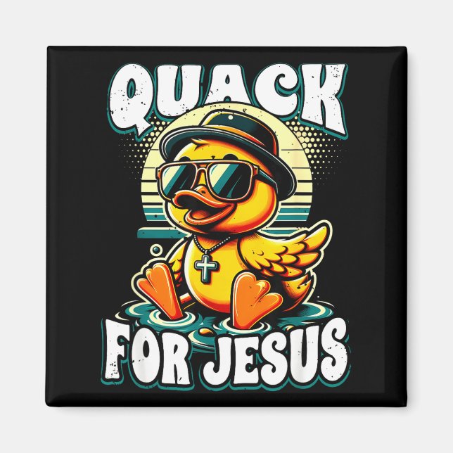 Imán Retro Rubber Duck Christian Rubber Ducky Quacks Fo (Frente)