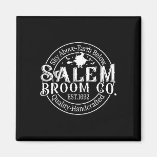 Imán Retro Salem Broom Company Est 1692 Massachusetts H