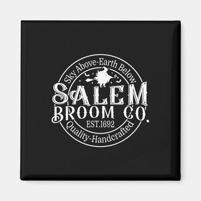 Imán Retro Salem Broom Company Est 1692 Massachusetts H (Frente)