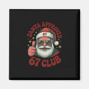 Imán Retro Santa Aprobado 67 - Clic Navidad 67 Meme 