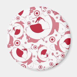 Imán Retro Scooter Silhouette Magnet