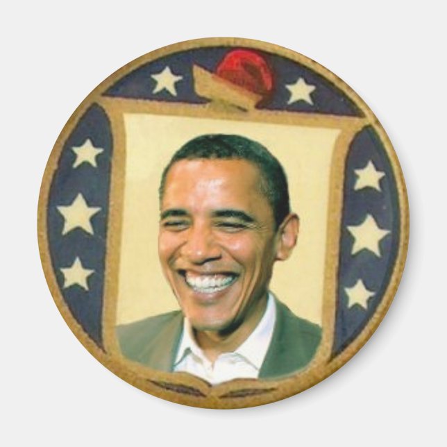 Imán Retro Shield Magnet de Obama (Frente)