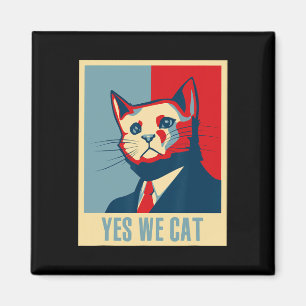 Imán Retro Sí Gatito Funny Dueño del Mascota Gato Lover