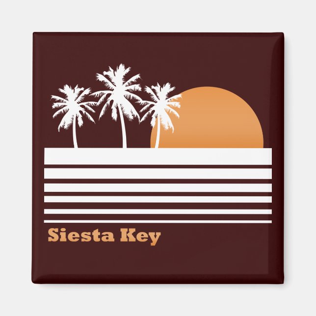 Imán Retro Siesta Key Magnet (Frente)
