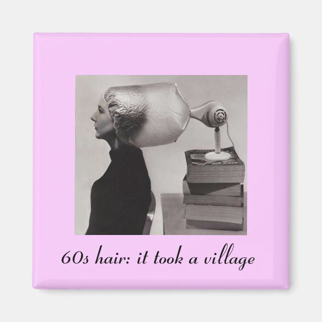Imán Retro Sixties Hair Fridge Magnet (Frente)