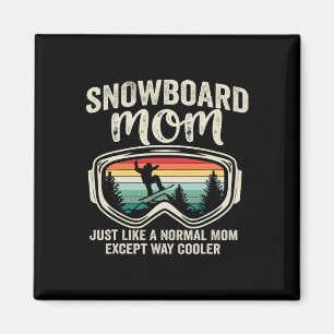 Imán Retro Snowboarder Mamá de snowboard Vintage Snowbo