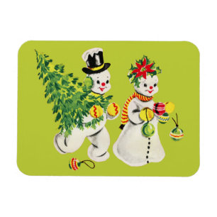 Imán Retro Snowmen