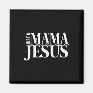 Imán Retro Solo Una Mamá Que Ama A Jesús Madre Cristian