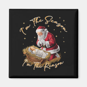 Imán Retro Soy La Temporada, Soy La Razón Santa Religio