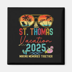 Imán Retro St. Thomas Vacation 2025 Recuerdos coinciden