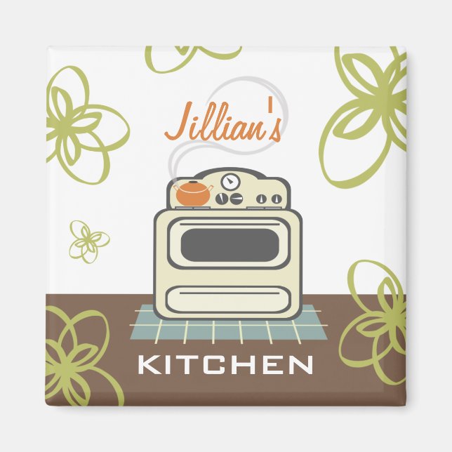Imán Retro Stove Modern Kitchen Magnet (Frente)