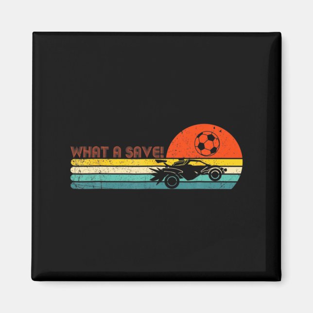 Imán Retro Style Rocket Rc Soccer Car League Funny Game (Frente)