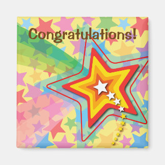 Imán Retro Superstar Rainbow Colorous Fun Magnet