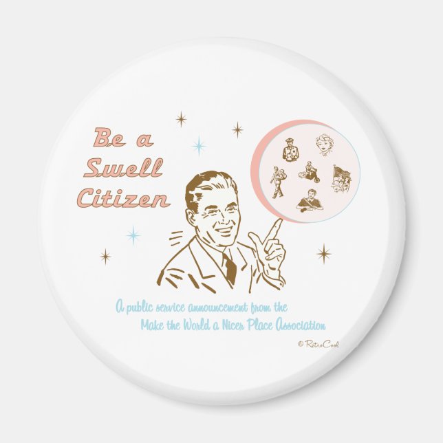Imán Retro 'Swell Citizen Magnet' (Frente)