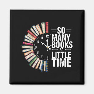Imán Retro Tantos Libros Pequeños Lecturas de Reloj de