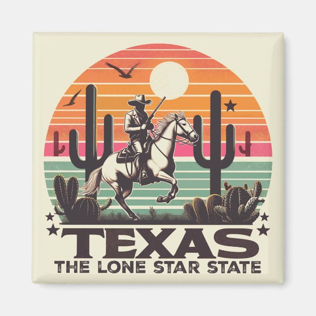 Imán Retro Texas (Frente)