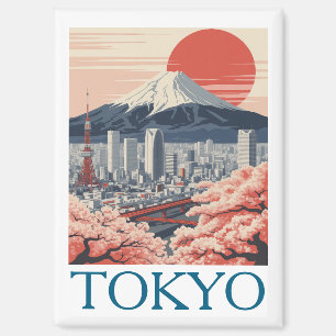 Imán Retro Tokio Japón Viaje Vintage
