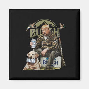 Imán Retro Trump Caza Cerveza divertida de venado Hunti