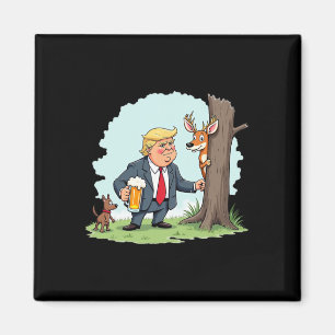 Imán Retro Trump Caza Cerveza Graciosa de Cerveza Bebie