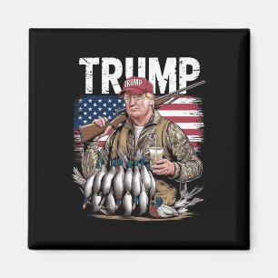 Imán Retro Trump Caza Pato Hola Temporada De Caza