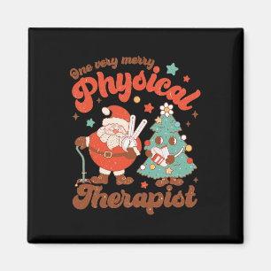 Imán Retro Uno Muy Merry Físico Terapia Santa Chris