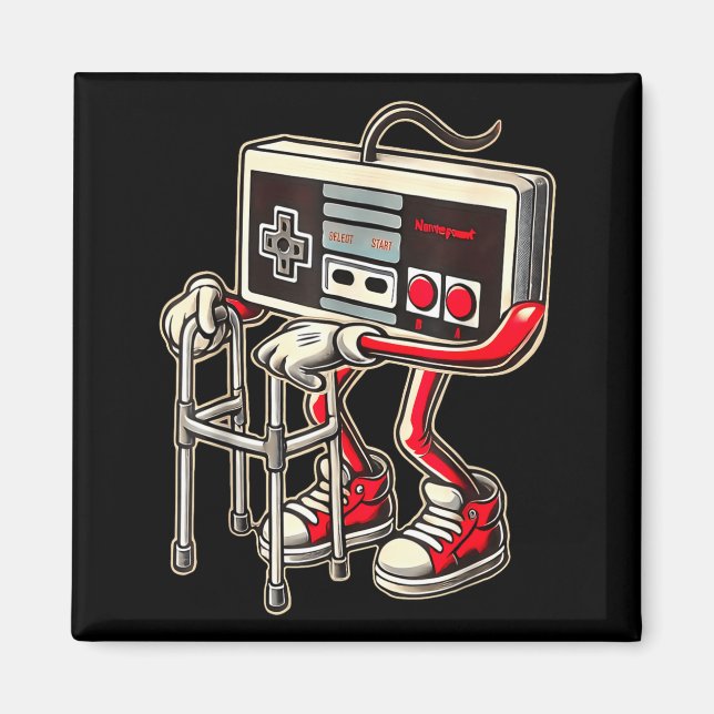 Imán Retro Video Game Controller With Walker Funny Game (Frente)