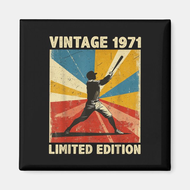 Imán Retro Vintage 1971 Baseball Lover Limited Edition (Frente)