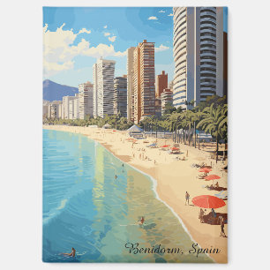 Imán Retro Vintage Benidorm España Viajes Mediterráneo
