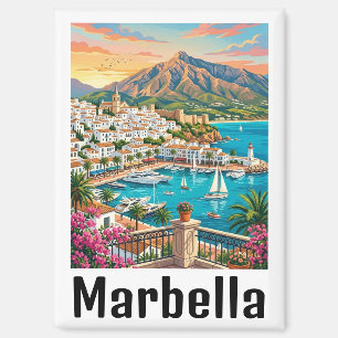 Imán Retro Vintage Marbella España Costa del Sol