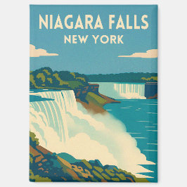 Imán Retro Vintage Travel Niagara Falls New York