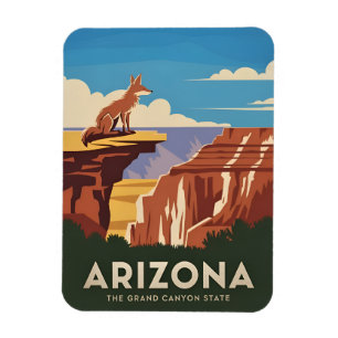 Imán Retro Vintage Viajes Arizona Gran Cañón Escénico