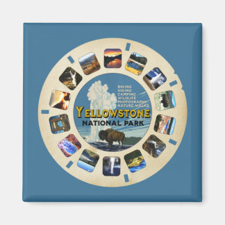 IMÁN RETRO VINTAGE YELLOWSTONE PARQUE NACIONAL SOUVENIR