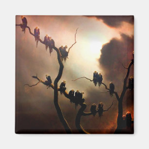 Imán Retro vivo - fantasmas en un árbol