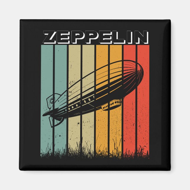 Imán Retro Zeppelin Dirigible Airship Zepelin Zepplin (Frente)