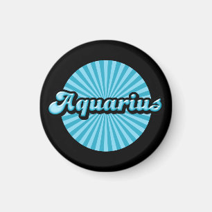 Imán Retro Zodiac Aquarius