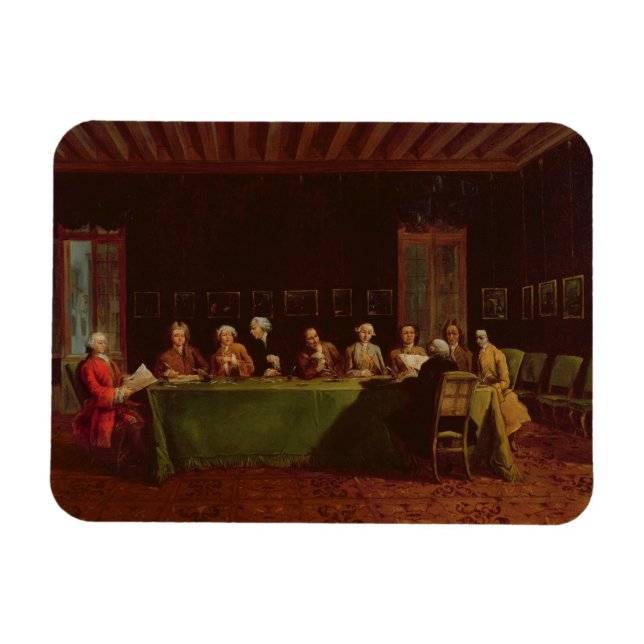 Imán Reunión de diplomáticos (petróleo sobre lienzo) (Horizontal)
