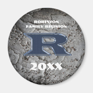 Imán Reunión de familia rusa Keepsake Letra R Monograma