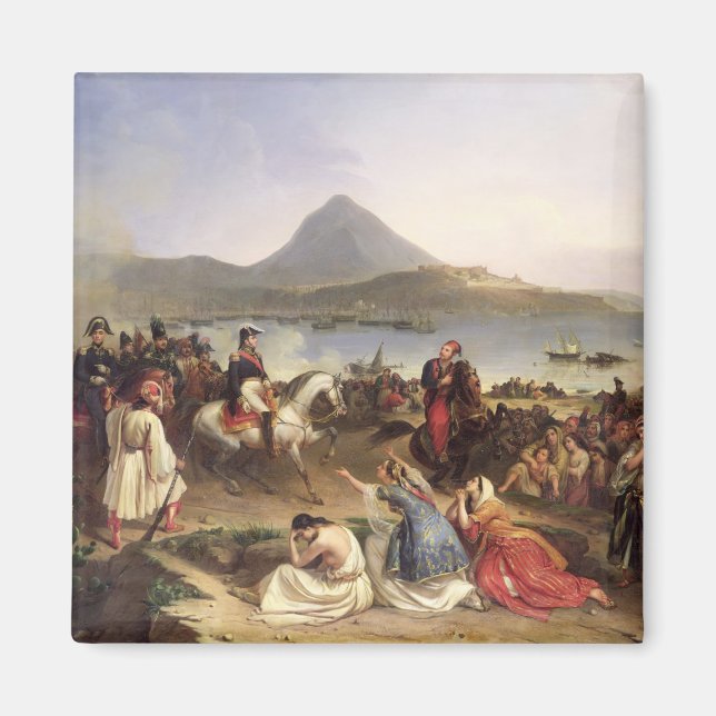 Imán Reunión entre el general Nicolas Joseph Maison (Frente)