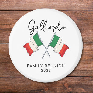 Imán Reunión Familiar de la Bandera Italiana 