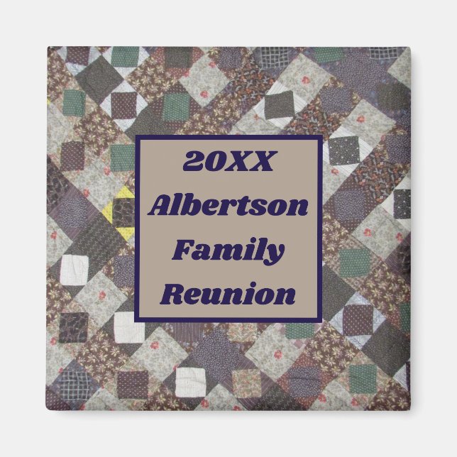 Imán Reunión familiar Keepsake Patchwork Quilting (Frente)