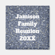 Reunión familiar Mosaico Gris Azul Tile Keepsake
