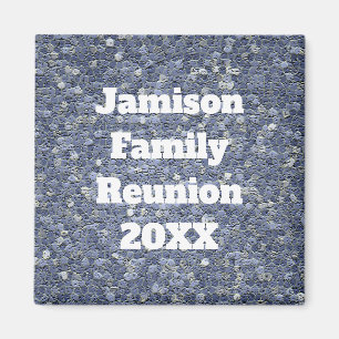 Imán Reunión familiar Mosaico Gris Azul Tile Keepsake