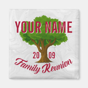 Imán Reunión familiar personalizada de árbol vivo