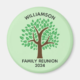 Imán Reunión familiar Personalizado de árbol verde lind