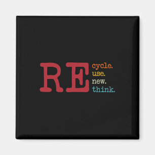 Imán Reutilización de reciclaje de vintage Repensar el