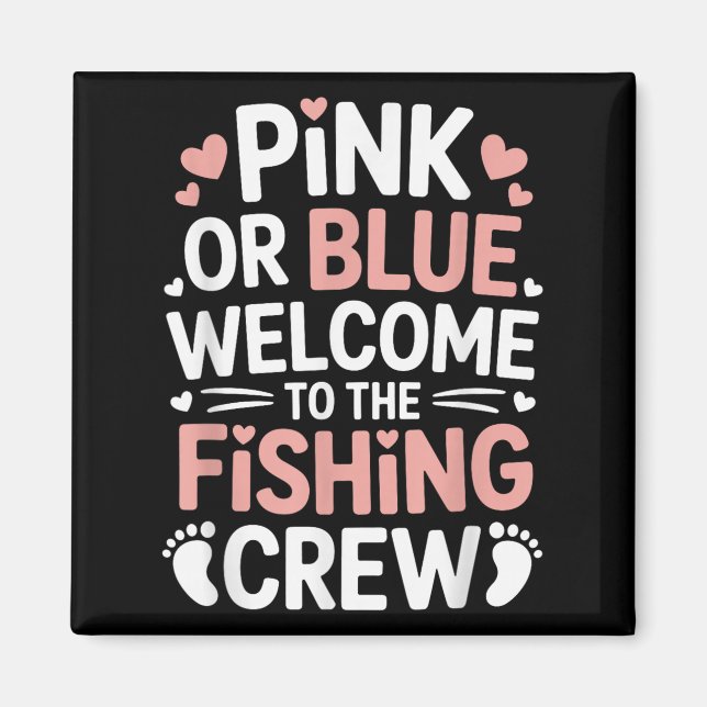 Imán Revelación De Género Del Bebé, Nk O Blue Bienvenid (Frente)