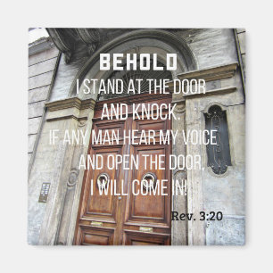Imán Revelaciones 3:20 He aquí, me paro en la puerta