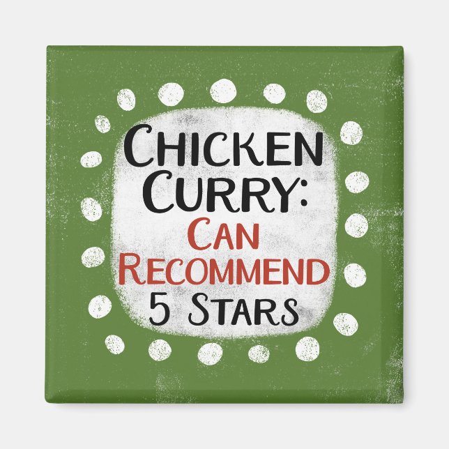 Imán Revisión de curry de pollo 5 estrellas Refrigerado (Frente)