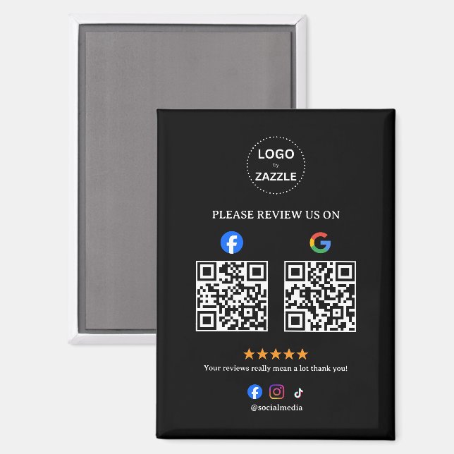 Imán Revisión Social Empresarial con Código Qr (Anverso/Reverso)